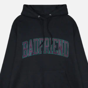 Bad Friend Arch Pullover Hoodie Black