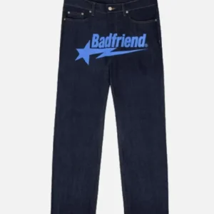 Bad Friend Latter Printed Jeans Black