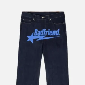 Bad Friend Latter Printed Jeans Black