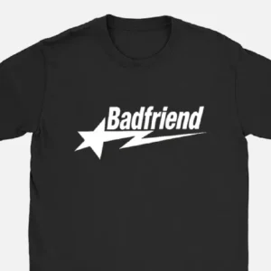 Bad Friend Letter Print Shirt Black/White