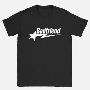 Bad Friend Letter Print Shirt Black/White