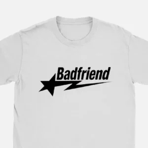 Bad Friend Letter Print Shirt White/Black