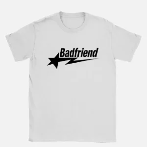 Bad Friend Letter Print Shirt White/Black