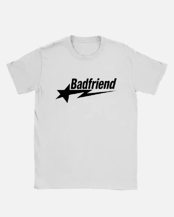 Bad Friend Letter Print Shirt White/Black