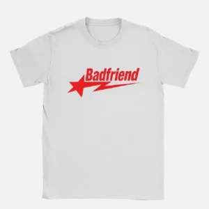 Bad Friend Letter Print Shirt White/Red