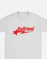 Bad Friend Letter Print Shirt White/Red