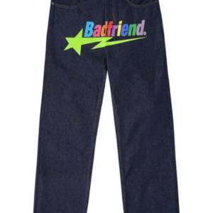 Bad Friend Star Jeans – Green Multi